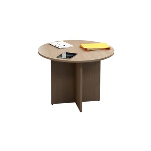 Tavolo riunione Agorà Direction - tondo - diametro 100 cm - H 73 cm - rovere - immagine 2