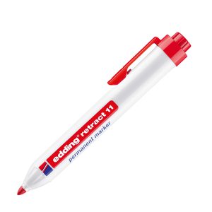 Marcatore permanente 11 Retract - punta conica da 1,50-3,00mm  - rosso - Edding - immagine 1