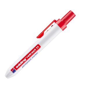 Marcatore permanente 11 Retract - punta conica da 1,50-3,00mm  - rosso - Edding - immagine 2