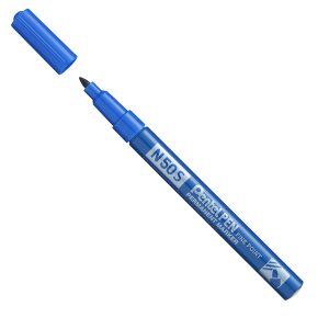 Marcatore permanente N50S - punta tonda - blu  - Pentel - immagine 1