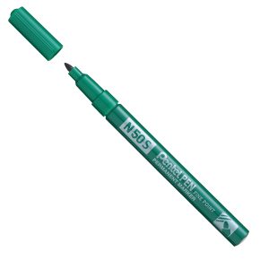 Marcatore permanente N50S  - punta tonda - verde - Pentel - immagine 1