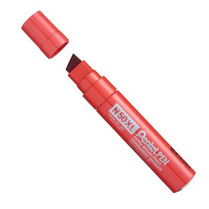 Marcatore permanente N50XL - punta scalpello - rosso - Pentel - immagine 1