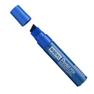 Marcatore permanente N50XL - punta scalpello - blu - Pentel - immagine 1