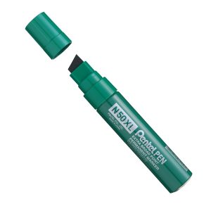 Marcatore permanente N50XL - punta scalpello - verde - Pentel - immagine 1