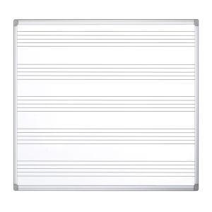 Lavagna magnetica Maya Musica - pentagramma musicale - 120 x 120 cm - Bi-Office - immagine 1