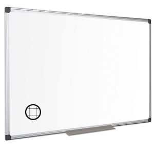 Lavagna magnetica Maya a quadretti - 60 x 90 cm - bianco - Bi-Office - immagine 1