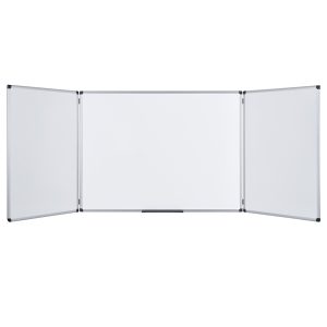 Lavagna magnetica Maya Trio - 90 x 240 cm (aperta) - bianco - Bi-Office - immagine 1