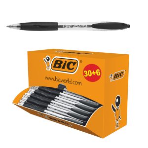 Penne a sfera a scatto Atlantis - punta 1,0mm  - nero  - Bic - conf. 30 + 6 pezzi - immagine 1