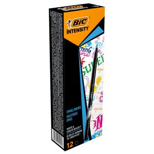 Fineliner Intensity  - punta 0,8mm - nero - Bic - conf. 12 pezzi - immagine 1