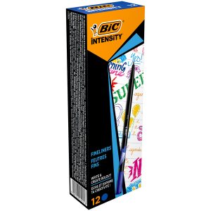 Fineliner Intensity  - punta 0,8mm - blu - Bic - conf. 12 pezzi - immagine 1