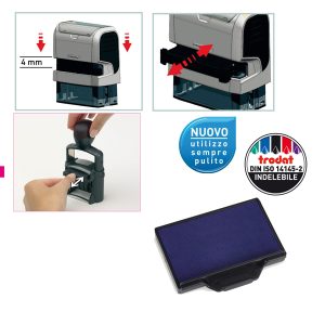 Tampone di ricambio 6/56 - blu - Trodat - conf. 3 pezzi - immagine 1