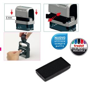 Tampone di ricambio 6/4913 - nero - Trodat - conf. 3 pezzi - immagine 1