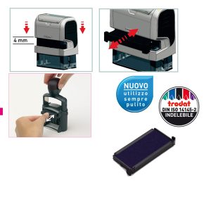 Tampone di ricambio 6/4913 - blu - Trodat - conf. da 3 pezzi - immagine 1