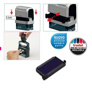 Tampone di ricambio 6/4911 - blu - Trodat - conf. 3 pezzi - immagine 1