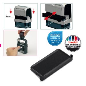 Tampone di ricambio 6/4915 - nero - Trodat - conf. 3 pezzi - immagine 1