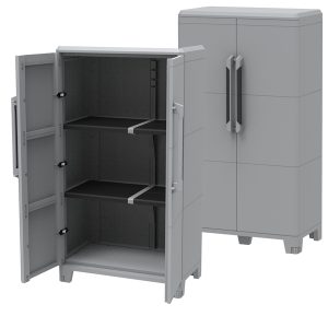 Armadio Transforming Modular 3 - 78 x 43,6 x 143 cm - PPL - grigio - Terry - immagine 1