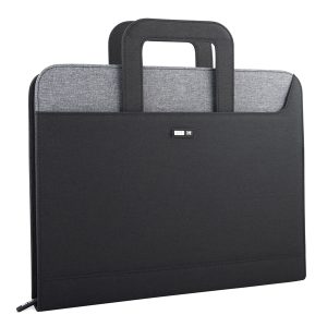 Cartella portablocco - con manici - nero/grigio - 28,5x36cm - City Time - immagine 1