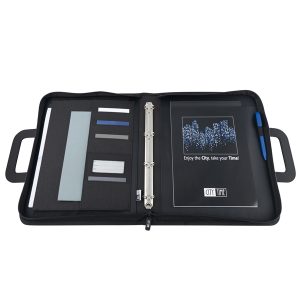 Cartella portablocco - con manici - nero/grigio - 28,5x36cm - City Time - immagine 2