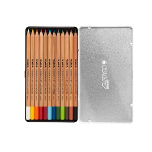 Pastelli Aquarell Rembrandt - 3,7 mm - colori assortiti - Lyra - astuccio metallo 12 pezzi - immagine 3
