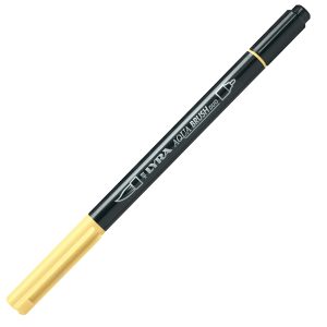 Pennarello Aqua Brush Duo - punte 2/4 mm - giallo chiaro - Lyra - immagine 1
