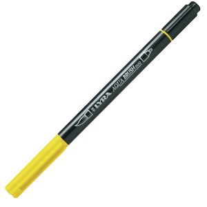 Pennarello Aqua Brush Duo - punte 2/4 mm - giallo di cadmio limone - Lyra - immagine 1