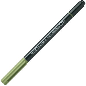 Pennarello Aqua Brush Duo - punte 2/4 mm - verde di cromo - Lyra - immagine 1