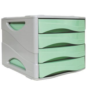 Cassettiera Keep Colour Pastel - 25 x 32 cm - cassetti 5 cm - grigio/verde - Arda - immagine 1