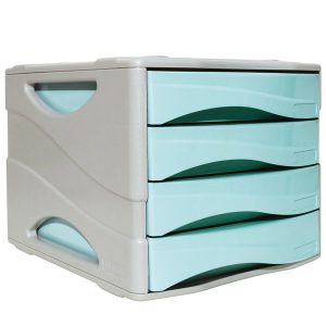 Cassettiera Keep Colour Pastel - 25 x 32 cm - cassetti 5 cm - grigio/azzurro - Arda - immagine 1