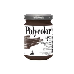Colore vinilico Polycolor - 140 ml - terra d'ombra bruciata - Maimeri - immagine 1