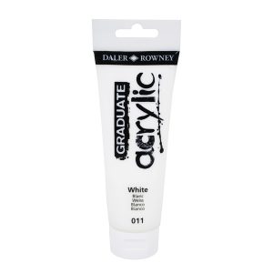 Colore acrilico fine Graduate - 120 ml - bianco - Daler Rowney - immagine 1