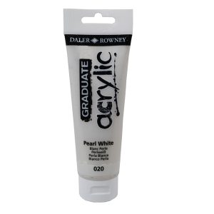 Colore acrilico fine Graduate - 120 ml - bianco perla - Daler Rowney - immagine 1