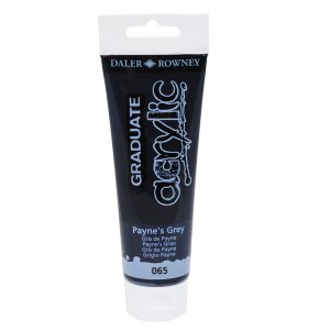 Colore acrilico fine Graduate - 120 ml - grigio payne - Daler Rowney - immagine 1