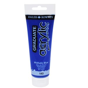 Colore acrilico fine Graduate - 120 ml - blu ftalo - Daler Rowney - immagine 1