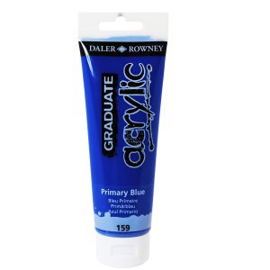 Colore acrilico fine Graduate - 120 ml - blu primario - Daler Rowney - immagine 1