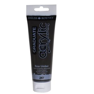 Colore acrilico fine Graduate - 120 ml - terra d'ombra naturale - Daler Rowney - immagine 1