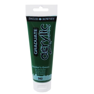 Colore acrilico fine Graduate - 120 ml - verde Hooker - Daler Rowney - immagine 1