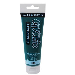 Colore acrilico fine Graduate - 120 ml - verde ftalo - Daler Rowney - immagine 1
