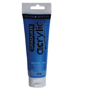 Colore acrilico fine Graduate - 120 ml - blu metal - Daler Rowney - immagine 1