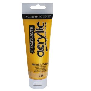 Colore acrilico fine Graduate - 120 ml - giallo metal - Daler Rowney - immagine 1