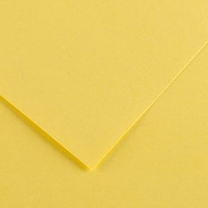 Foglio Colorline - 70x100 cm - 220 gr - giallo paglia - Canson - immagine 1