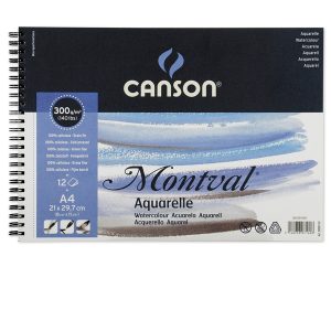Album spiralato lato corto Montval - A4 - 300 gr - 12 fogli microperforati - Canson - immagine 1