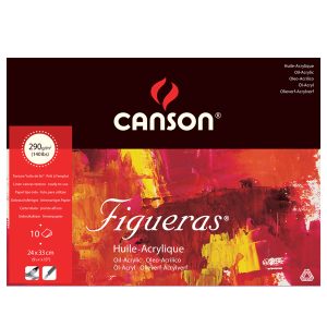Blocco collato lato corto Figueras - 24x33 cm - 4F - 290 gr - 10 fogli - Canson - immagine 1