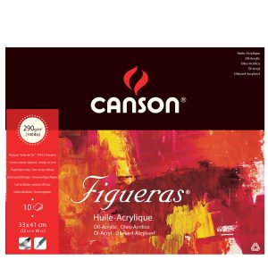 Blocco collato lato corto Figueras - 33x41 cm - 6F - 290 gr - 10 fogli - Canson - immagine 1