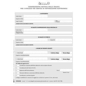 Modulo per conferimento revoca - fatt. elettronica - 29,7x21cm - Edipro - immagine 1