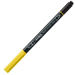 Pennarello Aqua Brush Duo - punte 2/4 mm - giallo cromo chiaro - Lyra - immagine 1