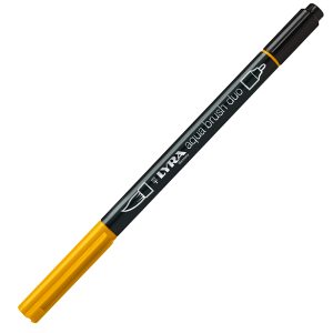 Pennarello Aqua Brush Duo -  punte 2/4 mm - giallo cromo scuro - Lyra - immagine 1