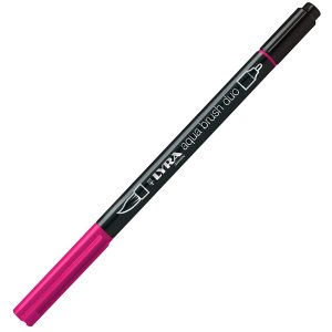 Pennarello Aqua Brush Duo - punte 2/4 mm - carminio chiaro - Lyra - immagine 1