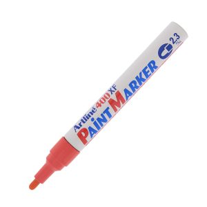 Marcatore perrmanente A 400 - a vernice - punta tonda - 2,3 mm - rosso - Artline - immagine 1