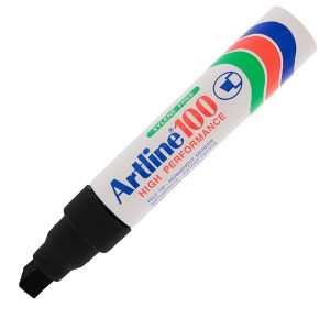 Marcatore permanente A 100 - punta scalpello jumbo - 7,50 - 12,00 mm - nero - Artline - immagine 1
