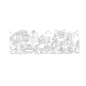 Rotolo creativo adesivo - tema Mezzi soccorso - 30x400cm - Info - immagine 1